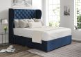 Miami Winged Heritage Royal Upholstered Double Headboard and Continental 2+2 Drawer Base
