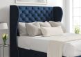 Miami Winged Heritage Royal Upholstered Single Headboard and Non-Storage Base