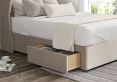 Miami Winged Heritage Mink Upholstered Double Headboard and 2 Drawer Base