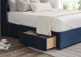Miami Winged Heritage Royal Upholstered Double Headboard and 2 Drawer Base