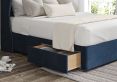 Miami Winged Heritage Royal Upholstered Double Headboard and 2 Drawer Base