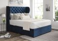 Miami Winged Heritage Royal Upholstered Single Headboard and Side Lift Ottoman Base
