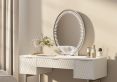 Miami 3 Drawer White and Silver Dressing Table Including Mirror