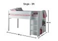 Montana Mid Sleeper Bed Frame Including 2 Door Quad Unit Only