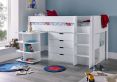 Montana Mid Sleeper With desk, 4 Drawer Chest and 2 Door Quad Unit