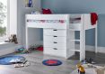 Montana Mid Sleeper Bed Frame Including 4 Drawer Chest