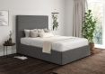 Milano Arran Pebble Upholstered Ottoman Compact Double Bed Frame Only