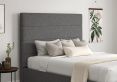 Milano Arran Pebble Upholstered Ottoman Compact Double Bed Frame Only