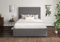 Milano Arran Pebble Upholstered Ottoman King Size Bed Frame Only