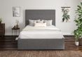 Milano Arran Pebble Upholstered Ottoman Compact Double Bed Frame Only