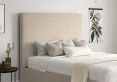 Milano Boucle Ivory Upholstered Ottoman Compact Double Bed Frame Only