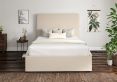 Milano Boucle Ivory Upholstered Ottoman Double Bed Frame Only