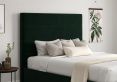 Milano Hugo Bottle Green Upholstered Ottoman Double Bed Frame Only