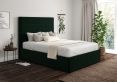 Milano Hugo Bottle Green Upholstered Ottoman Compact Double Bed Frame Only