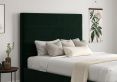 Milano Hugo Bottle Green Upholstered Ottoman Single Bed Frame Only