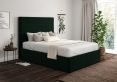 Milano Hugo Bottle Green Upholstered Ottoman Super King Size Bed Frame Only