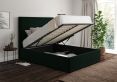 Milano Hugo Bottle Green Upholstered Ottoman Super King Size Bed Frame Only