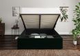 Milano Hugo Bottle Green Upholstered Ottoman Single Bed Frame Only