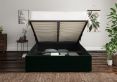 Milano Hugo Bottle Green Upholstered Ottoman Double Bed Frame Only