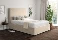 Milano Hugo Ivory Upholstered Ottoman Compact Double Bed Frame Only