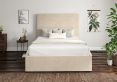 Milano Hugo Ivory Upholstered Ottoman King Size Bed Frame Only