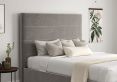 Milano Hugo Platinum Upholstered Ottoman Double Bed Frame Only