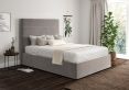 Milano Hugo Platinum Upholstered Ottoman Compact Double Bed Frame Only