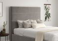 Milano Hugo Platinum Upholstered Ottoman Compact Double Bed Frame Only