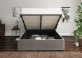 Milano Hugo Platinum Upholstered Ottoman Single Bed Frame Only