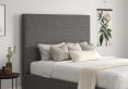 Milano Trebla Charcoal Upholstered Ottoman Compact Double Bed Frame Only