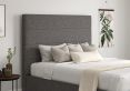 Milano Trebla Charcoal Upholstered Ottoman King Size Bed Frame Only