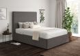 Milano Trebla Charcoal Upholstered Ottoman Super King Size Bed Frame Only