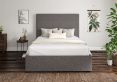 Milano Trebla Charcoal Upholstered Ottoman King Size Bed Frame Only