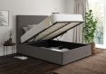 Milano Trebla Charcoal Upholstered Ottoman Single Bed Frame Only