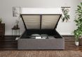 Milano Trebla Charcoal Upholstered Ottoman King Size Bed Frame Only