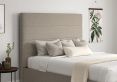 Milano Trebla Flax Upholstered Ottoman Compact Double Bed Frame Only