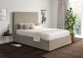 Milano Trebla Flax Upholstered Ottoman Double Bed Frame Only