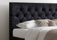 York Ottoman Ebony Mirazzi Velvet Compact Double Bed Frame Only