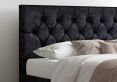 York Ottoman Ebony Mirazzi Velvet Super King Size Bed Frame Only