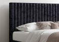 Levisham Ottoman Ebony Mirazzi Velvet Double Bed Frame Only