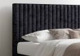 Levisham Ottoman Ebony Mirazzi Velvet King Size Bed Frame Only