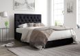 York Ottoman Ebony Mirazzi Velvet Single Bed Frame Only