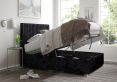 Levisham Ottoman Ebony Mirazzi Velvet Super King Size Bed Frame Only