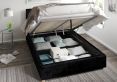 York Ottoman Ebony Mirazzi Velvet Compact Double Bed Frame Only