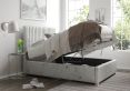 Levisham Ottoman Silver Mirazzi Velvet Compact Double Bed Frame Only