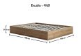 Molle Oak Finish Ottoman Double Bed Frame