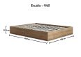 Molle Oak Finish Ottoman King Size Bed Frame