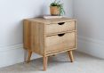 Molle 2 Drawer Oak Finish Bedside