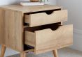 Molle 2 Drawer Oak Finish Bedside