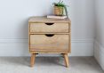 Molle 2 Drawer Oak Finish Bedside